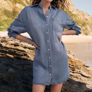 Z Supply Dover Chambray Dress - Sun Bleached Indigo